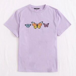 Purple Butterfly Tee